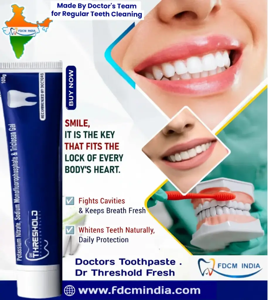 Dr. Threshold Fresh – Dentist Recommended Toothpaste (Pack of 3 x 180 g)